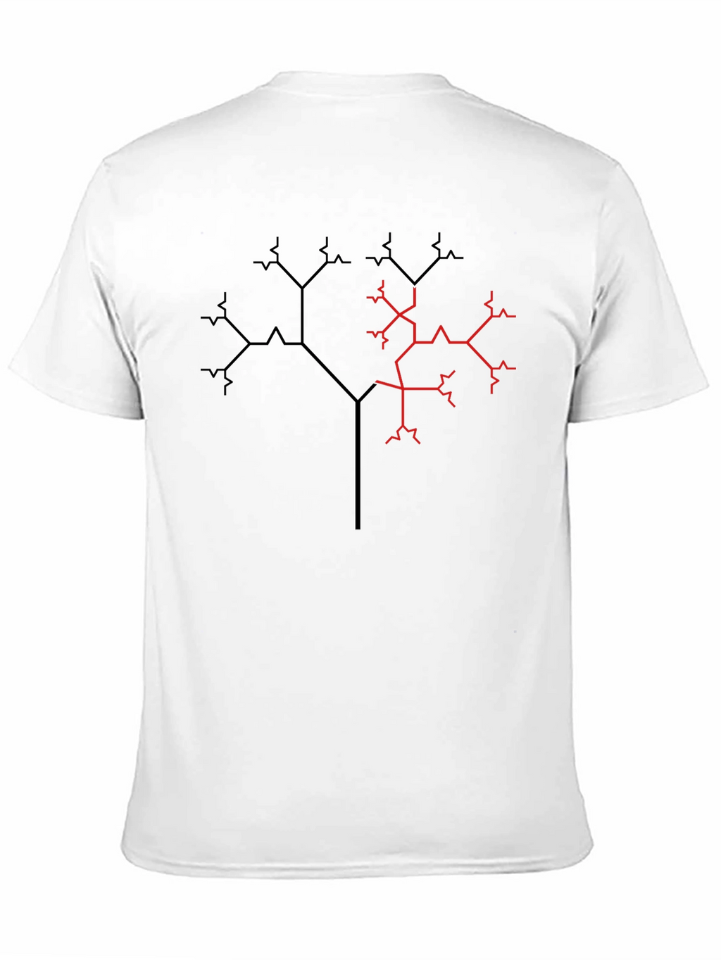 Fractal Tree Graphic Tee - Abstract Design T-Shirt
