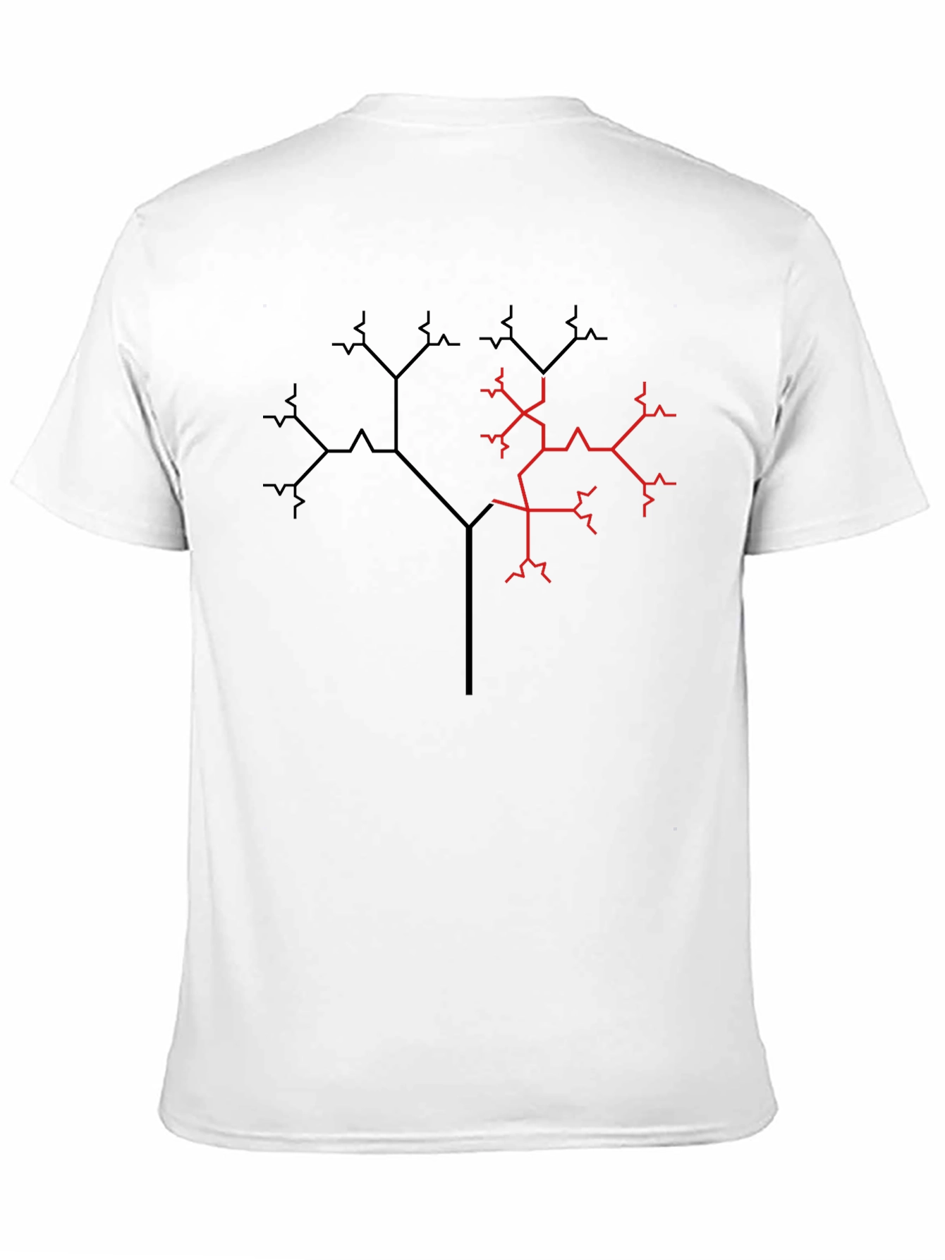 Fractal Tree Graphic Tee - Abstract Design T-Shirt