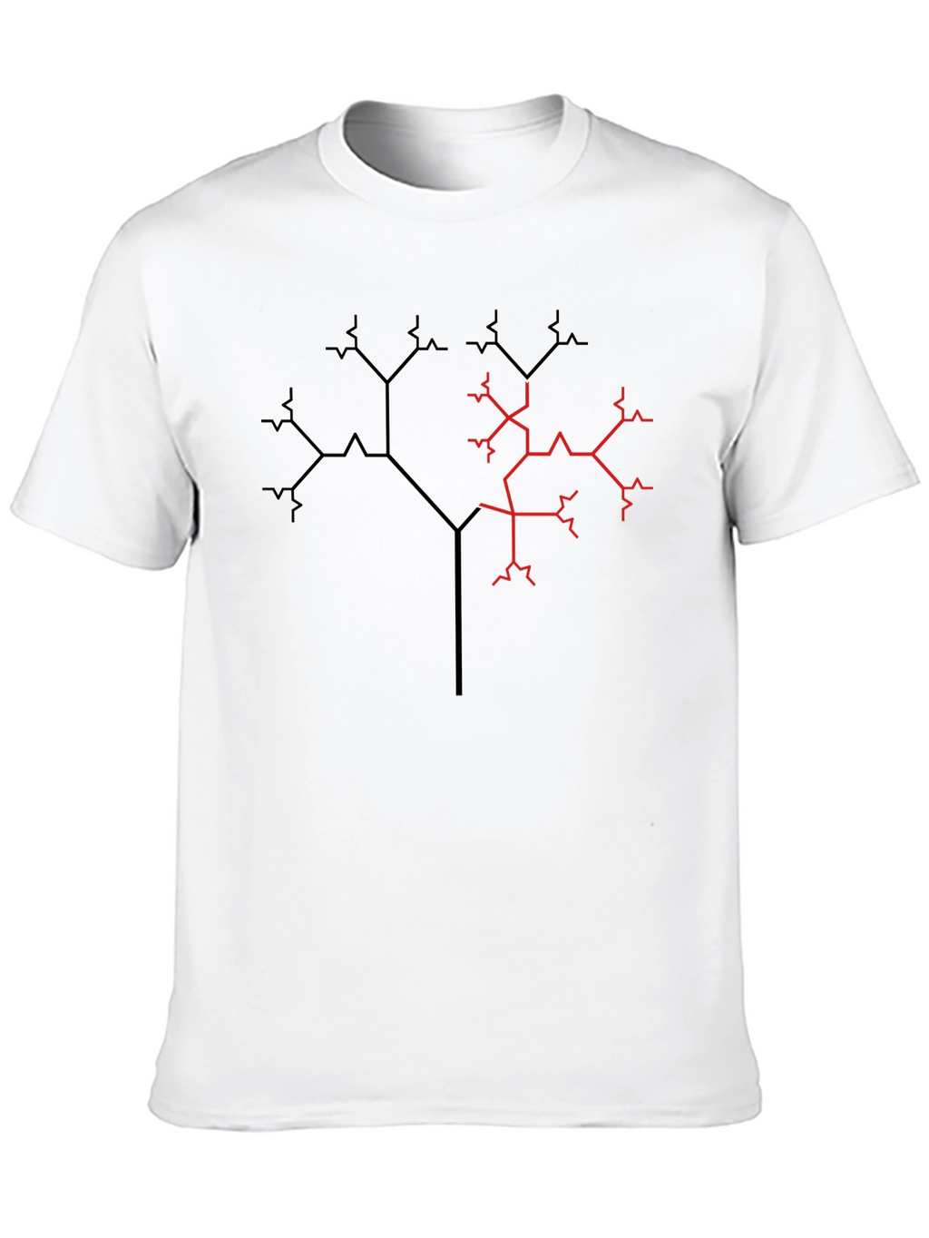 Fractal Tree Graphic Tee - Abstract Design T-Shirt