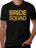 Bride Squad T-Shirt - Gold Glitter Print