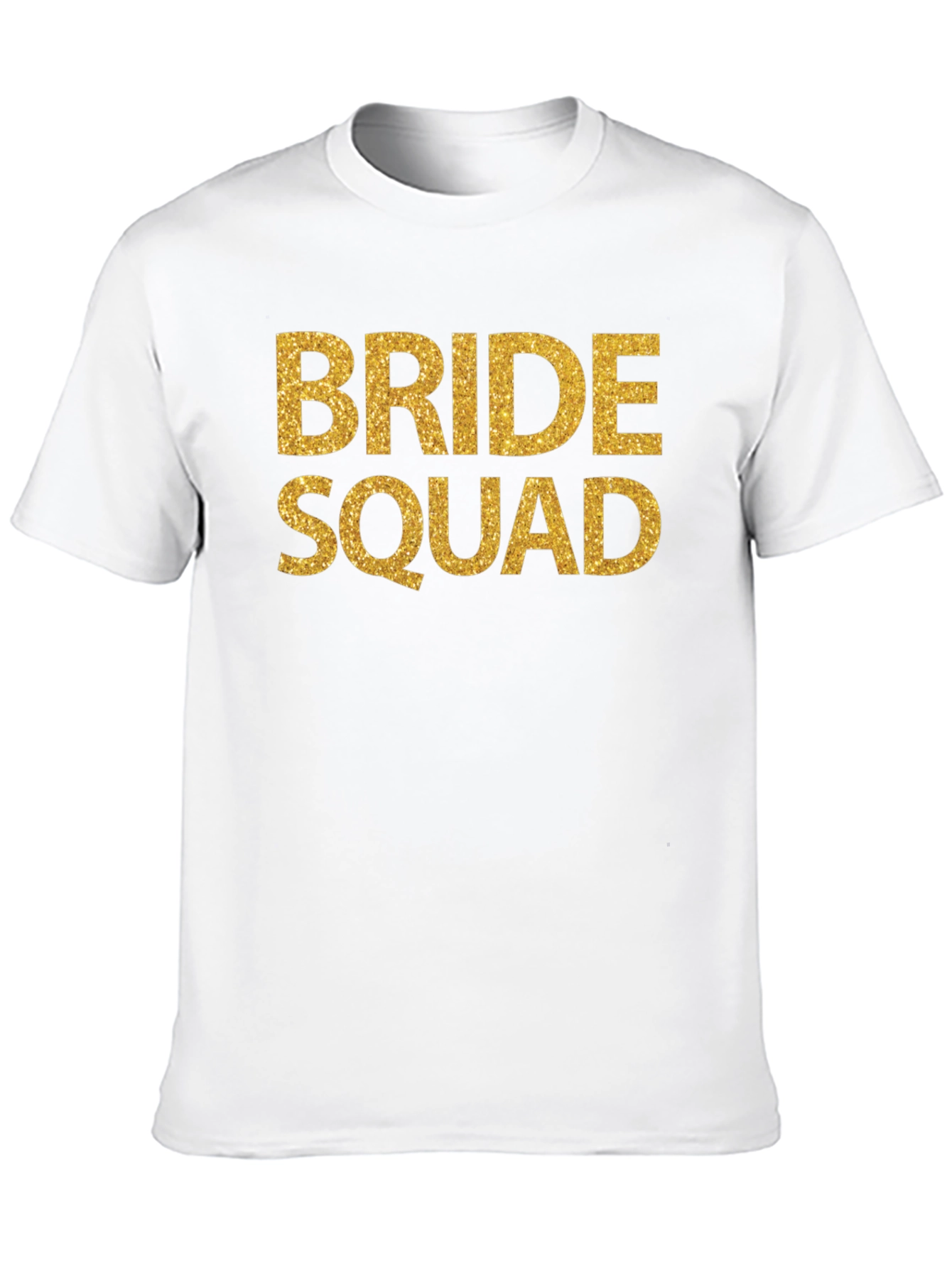 Bride Squad T-Shirt - Gold Glitter Print