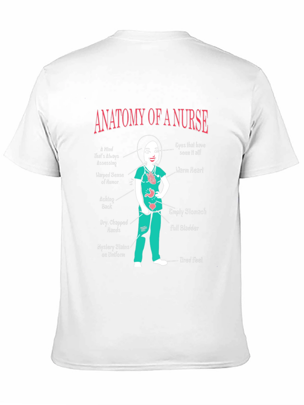 Anatomy of a Nurse Graphic T-Shirt