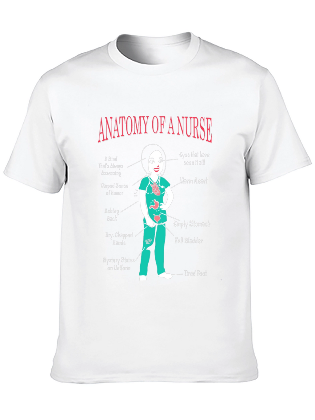 Anatomy of a Nurse Graphic T-Shirt