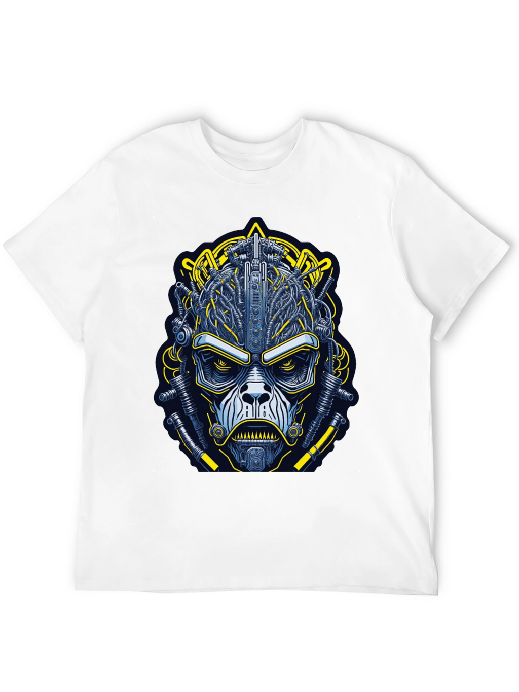 Cyborg Face Graphic T-Shirt