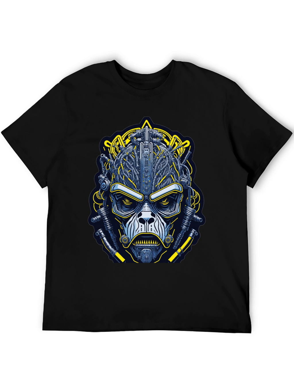 Cyborg Face Graphic T-Shirt