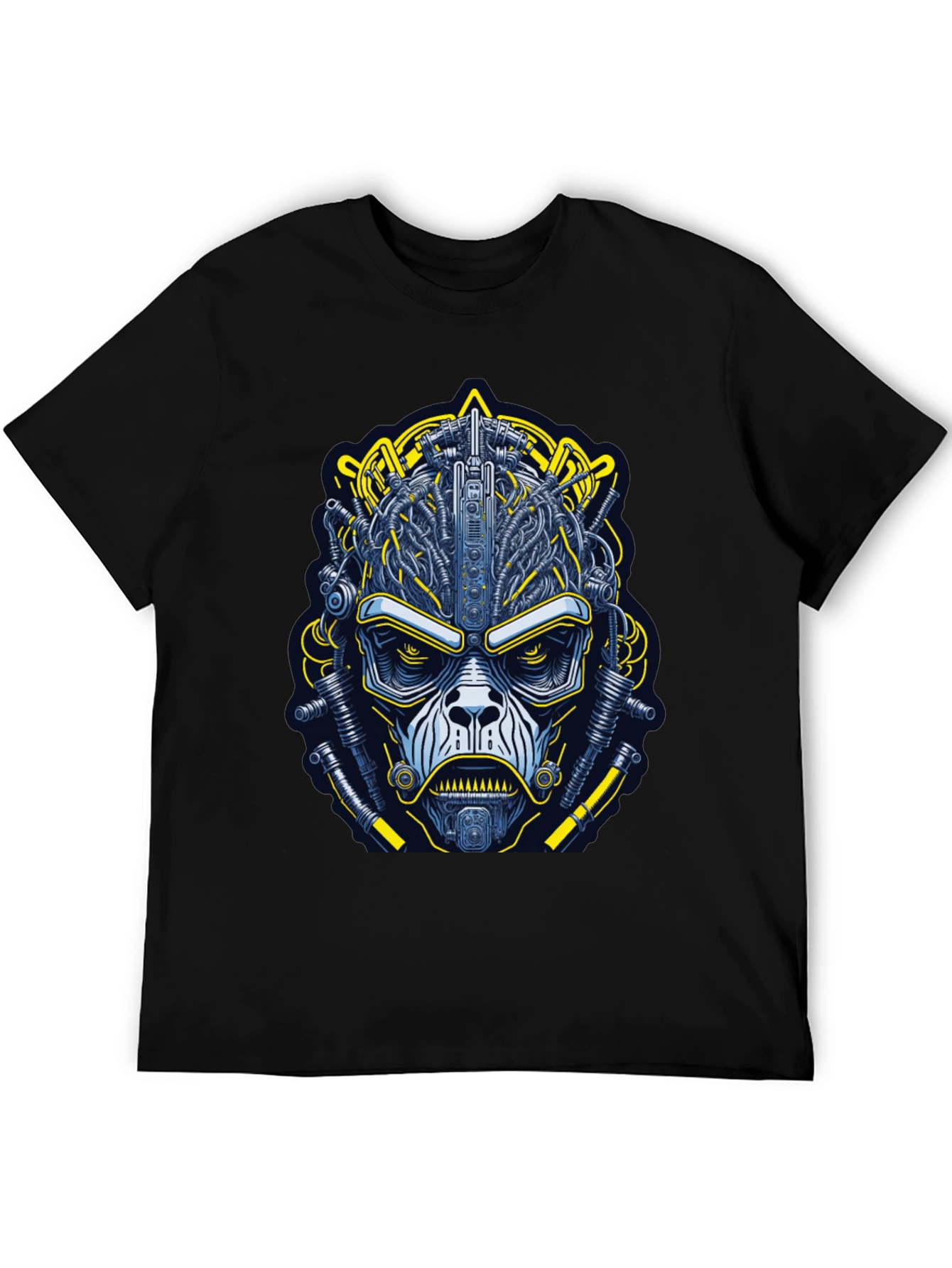Cyborg Face Graphic T-Shirt
