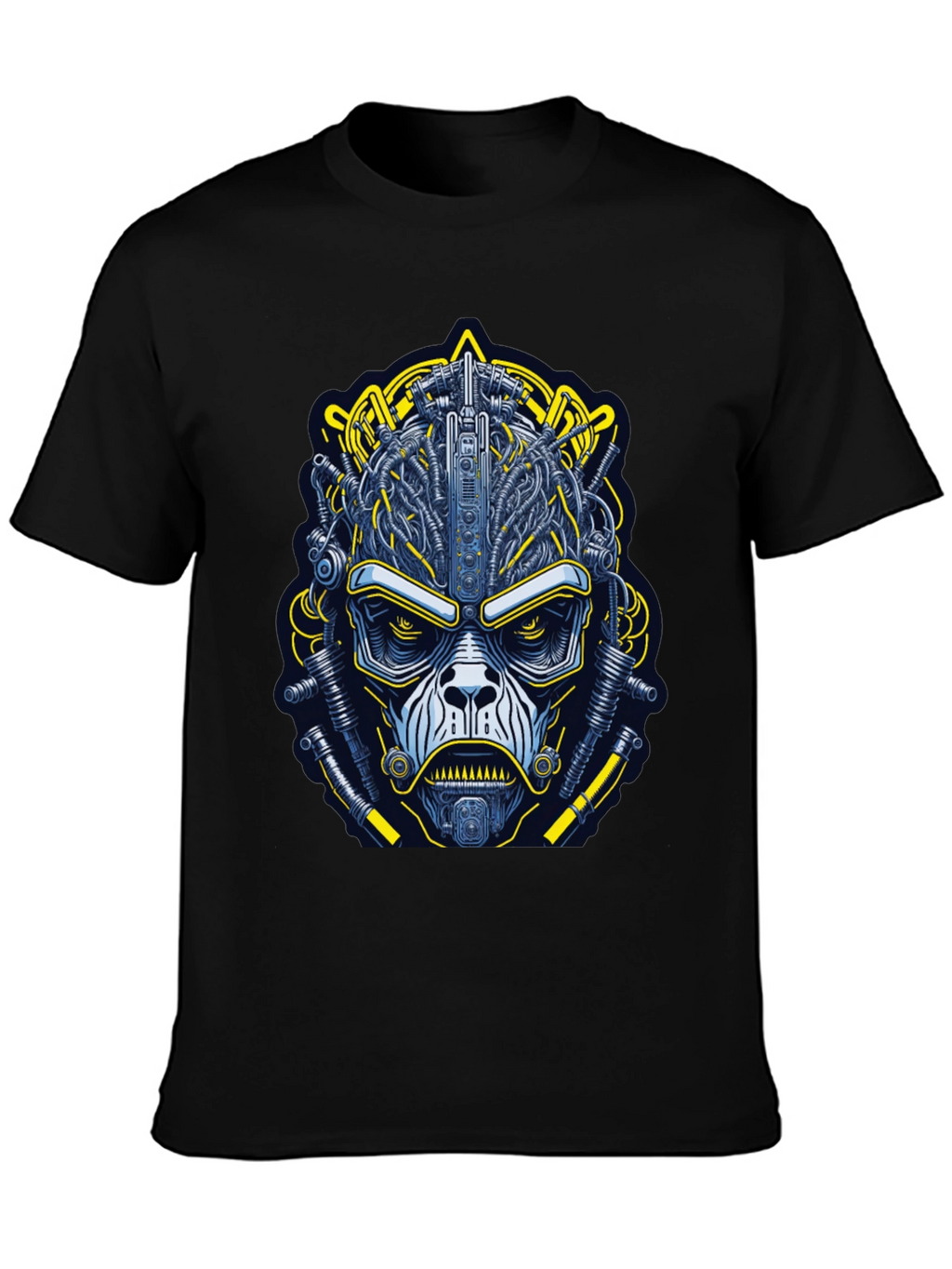 Cyborg Face Graphic T-Shirt