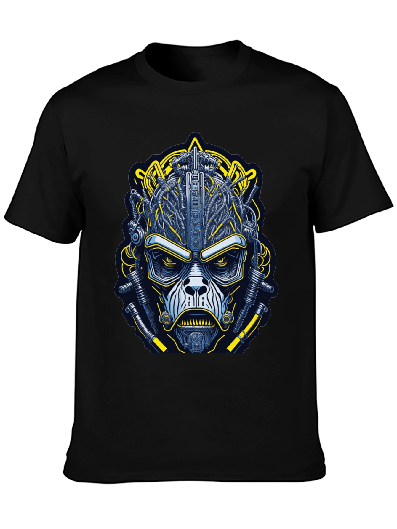 Cyborg Face Graphic T-Shirt
