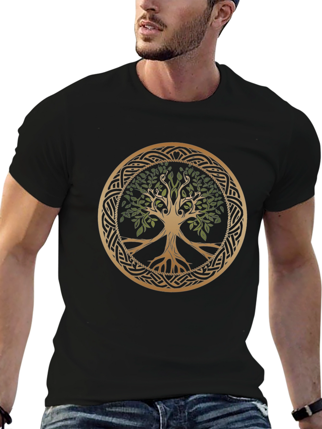 Tree of Life Graphic Tee - Celtic Knot Design