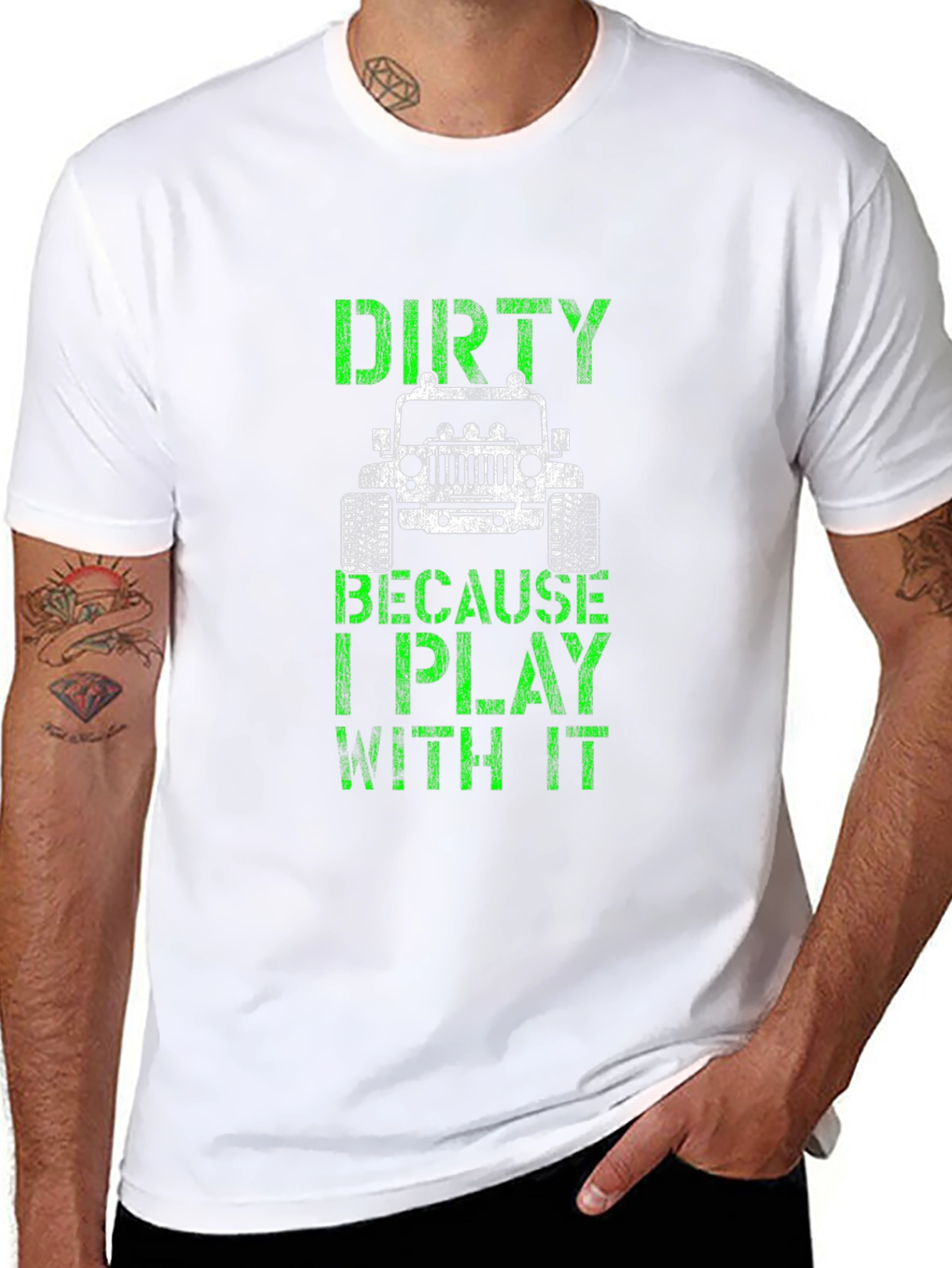 Dirty Jeep Graphic T-Shirt - Off-Roading Fun!