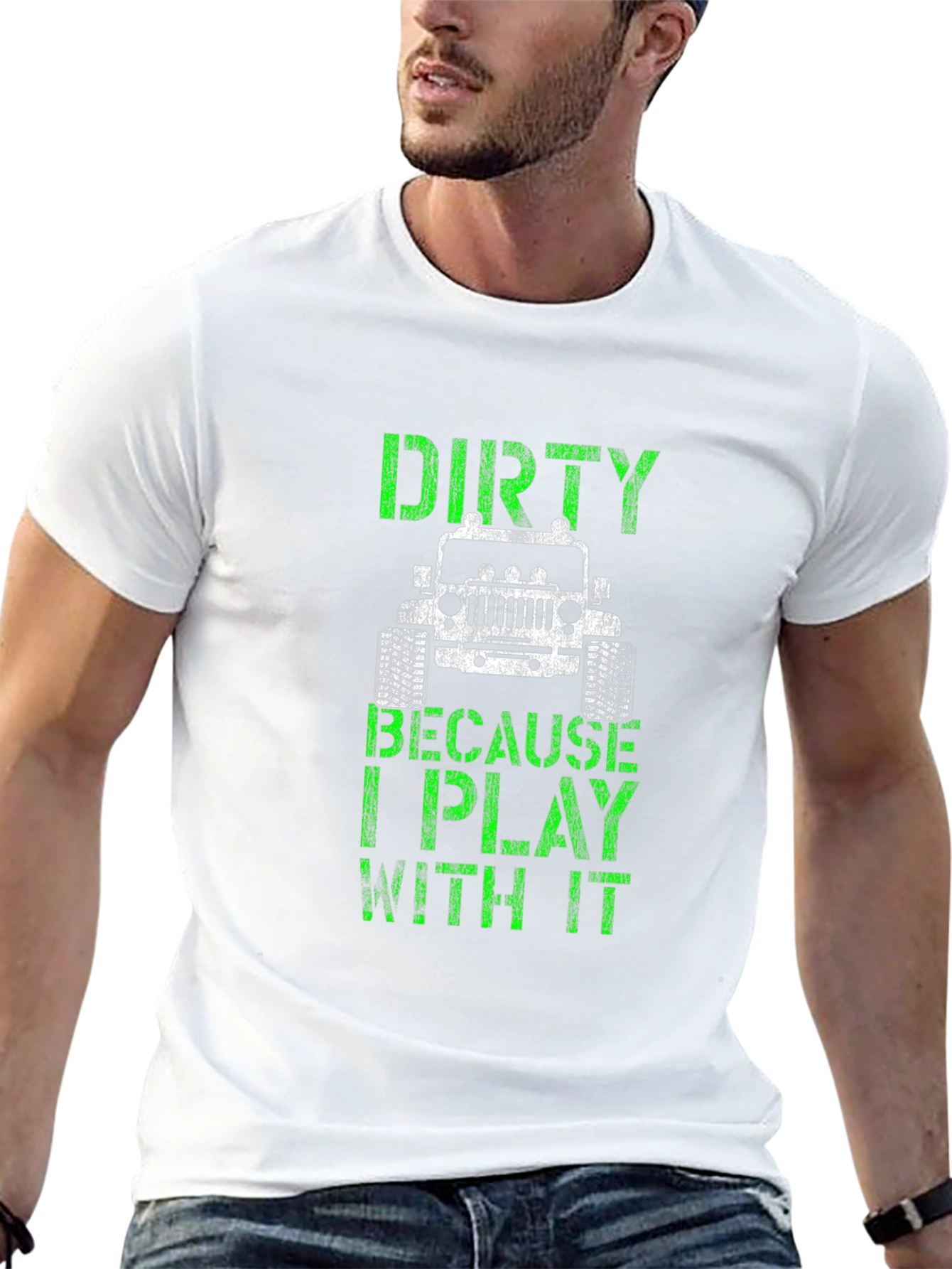 Dirty Jeep Graphic T-Shirt - Off-Roading Fun!