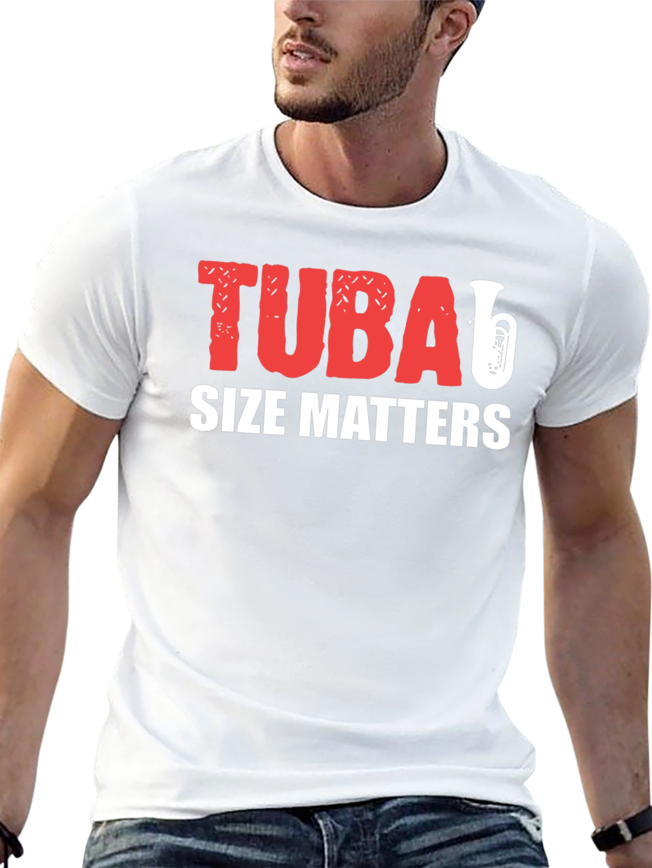 Tuba Size Matters Funny Music T-Shirt