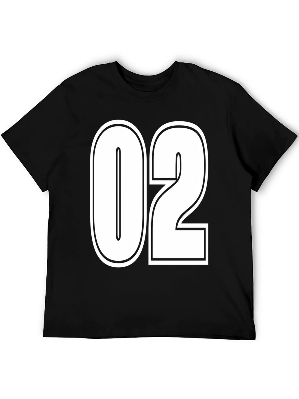 Mens Black Graphic T-Shirt with 02 Design