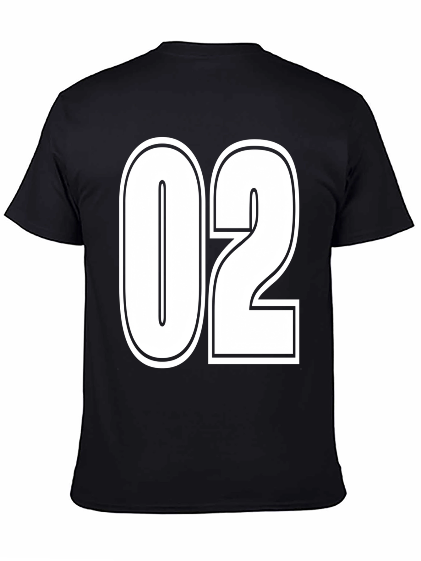 Mens Black Graphic T-Shirt with 02 Design