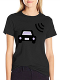 Autonomous Car T-Shirt - Black Cotton