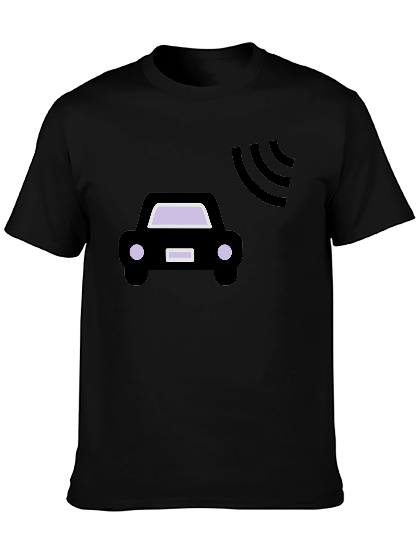 Autonomous Car T-Shirt - Black Cotton