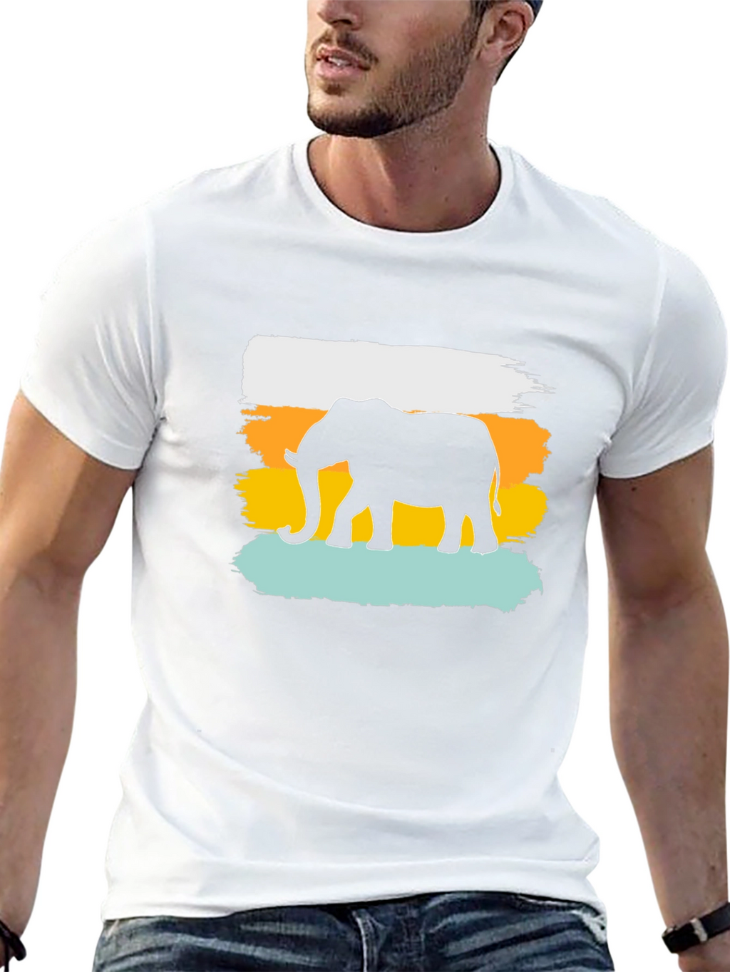 Elephant Silhouette Graphic Tee