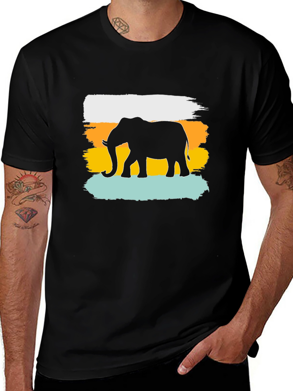 Elephant Silhouette Graphic Tee