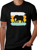 Elephant Silhouette Graphic Tee