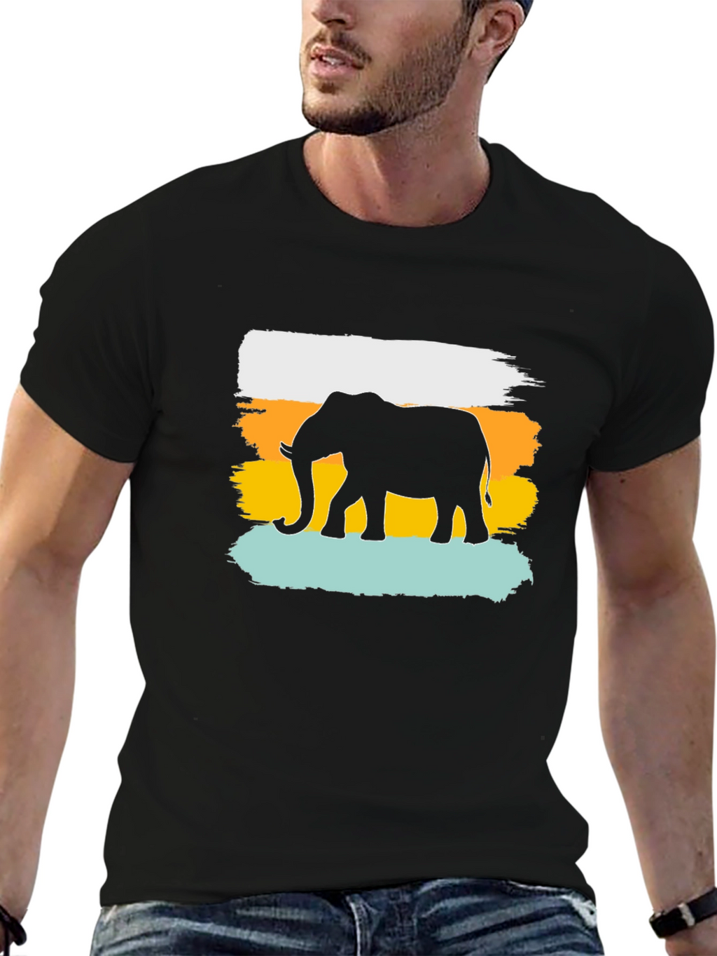 Elephant Silhouette Graphic Tee