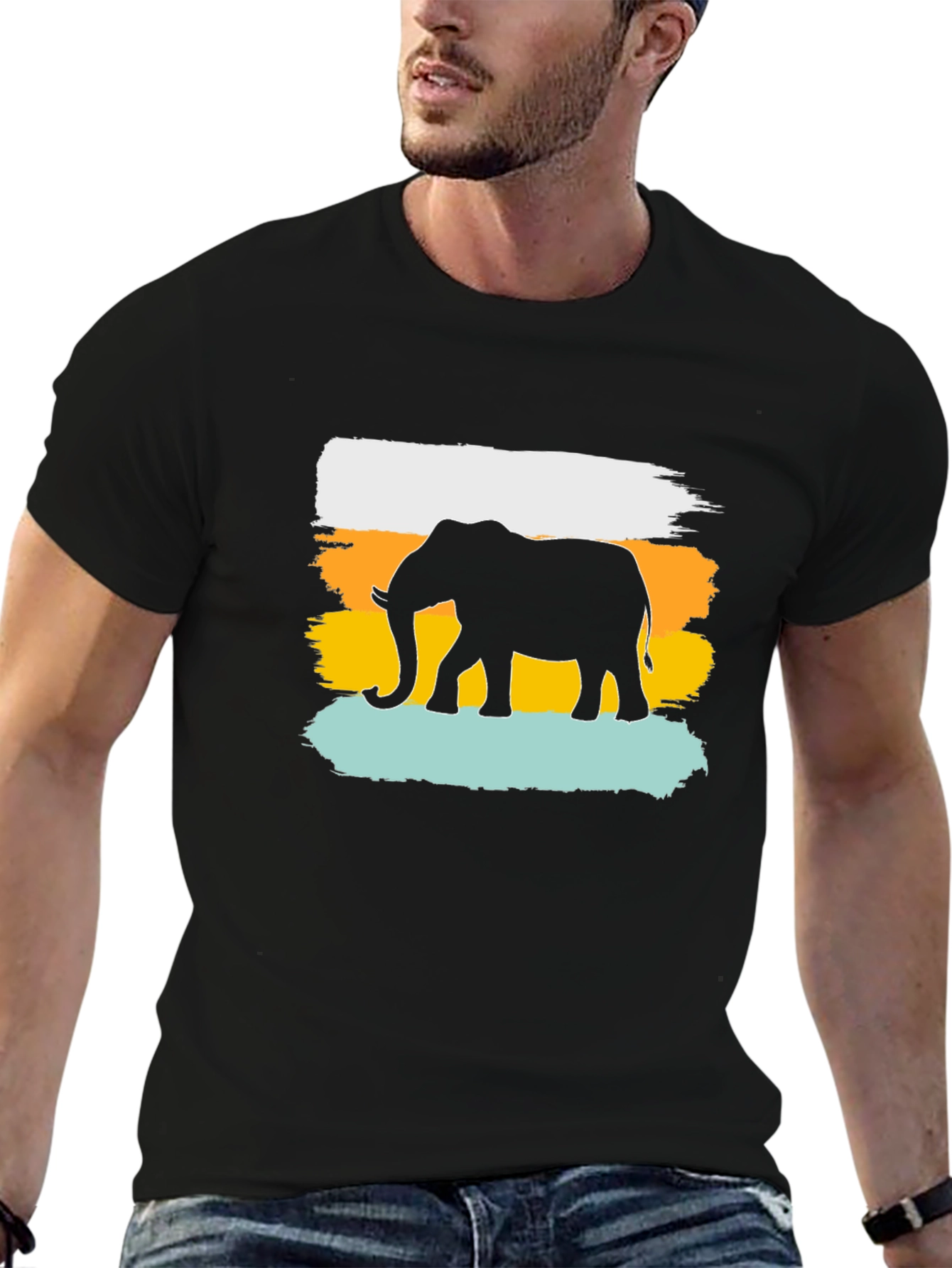 Elephant Silhouette Graphic Tee
