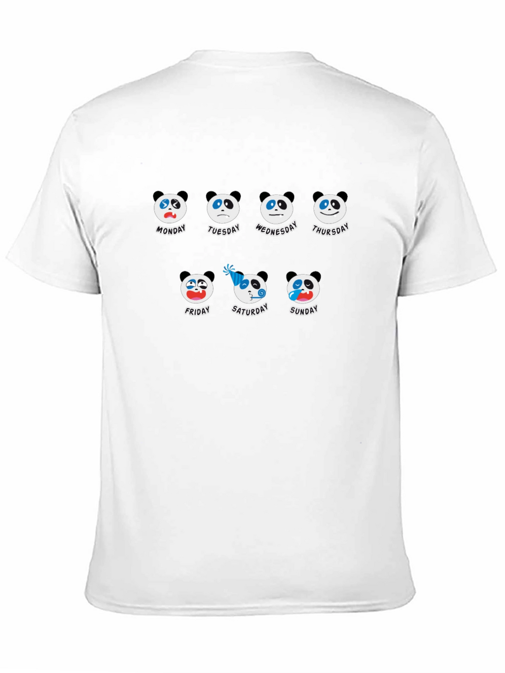 Mood Panda Days of the Week Black T-Shirt