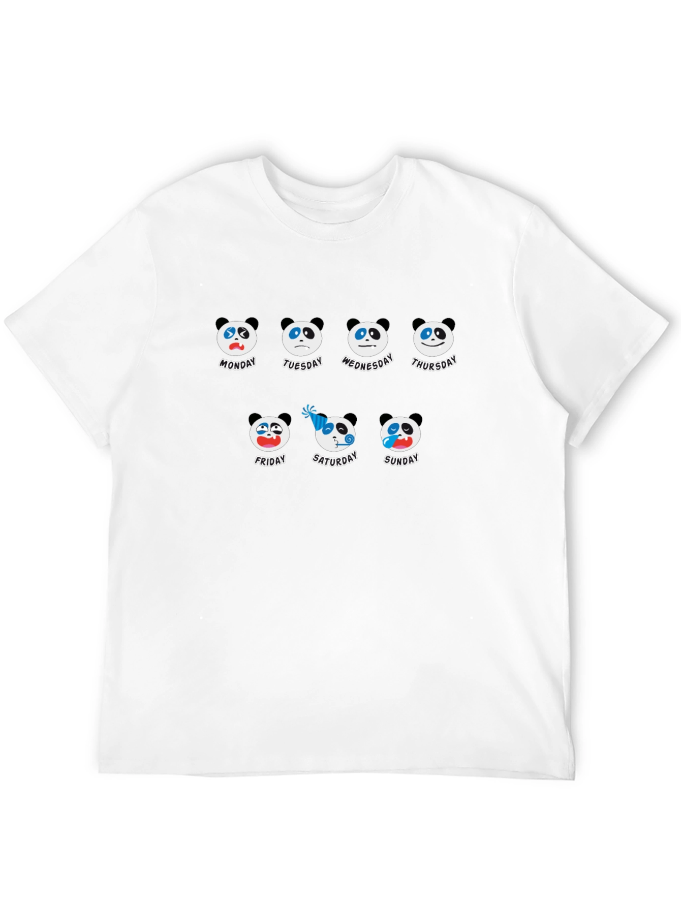 Mood Panda Days of the Week Black T-Shirt