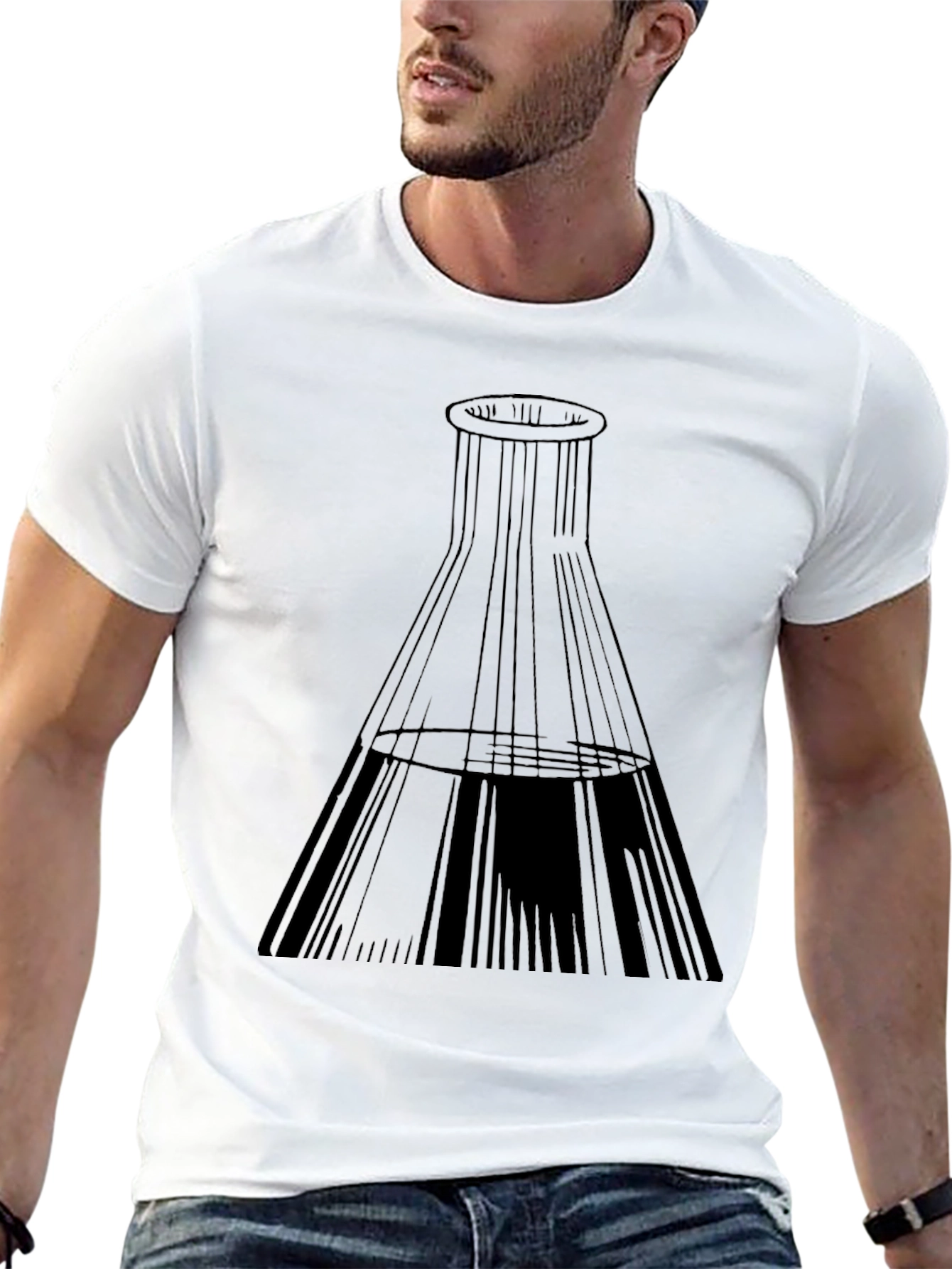 Science Beaker Graphic Tee - Black