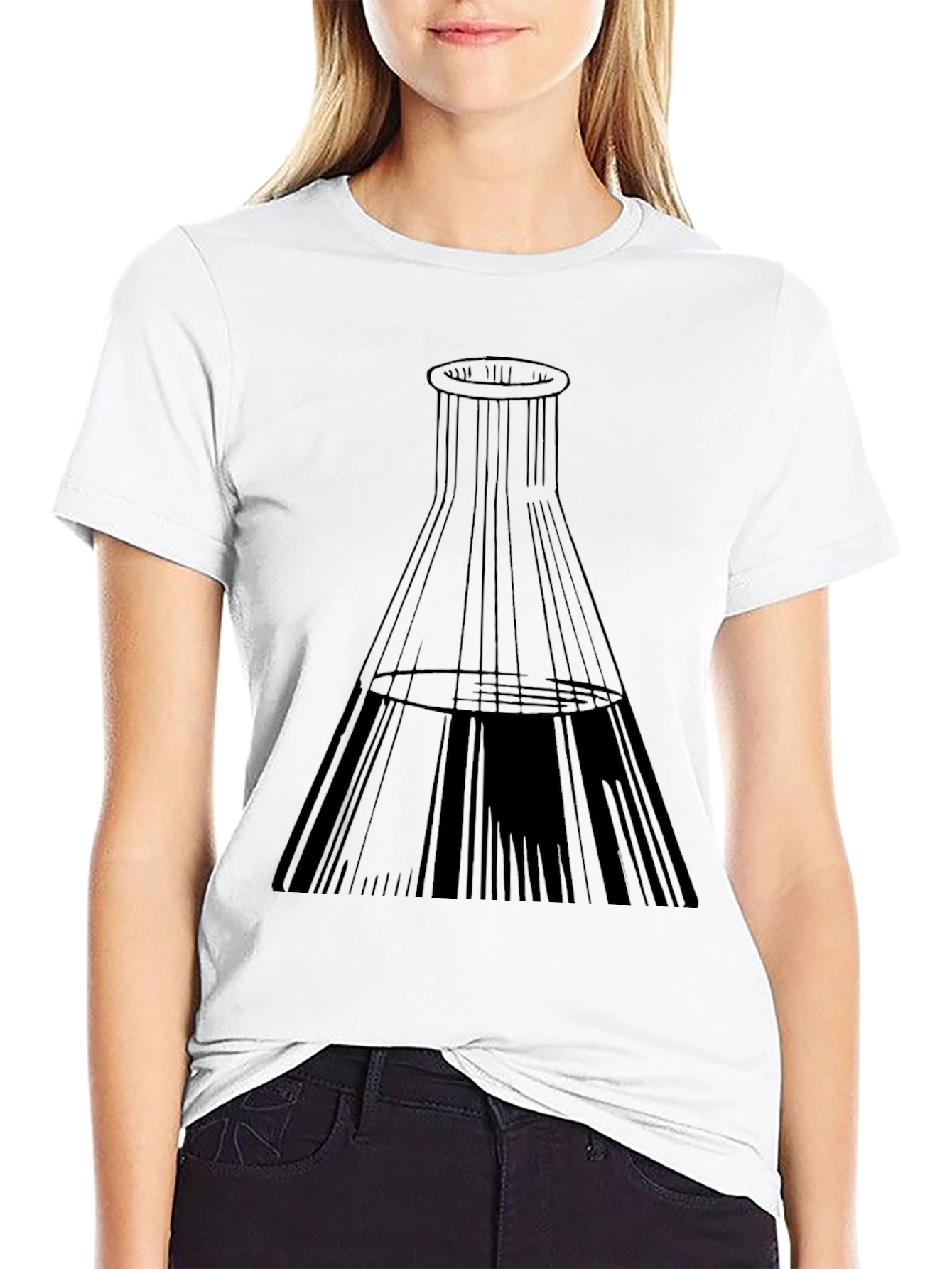 Science Beaker Graphic Tee - Black
