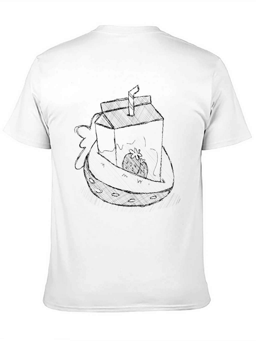 Strawberry Juice Box Graphic Tee - Black