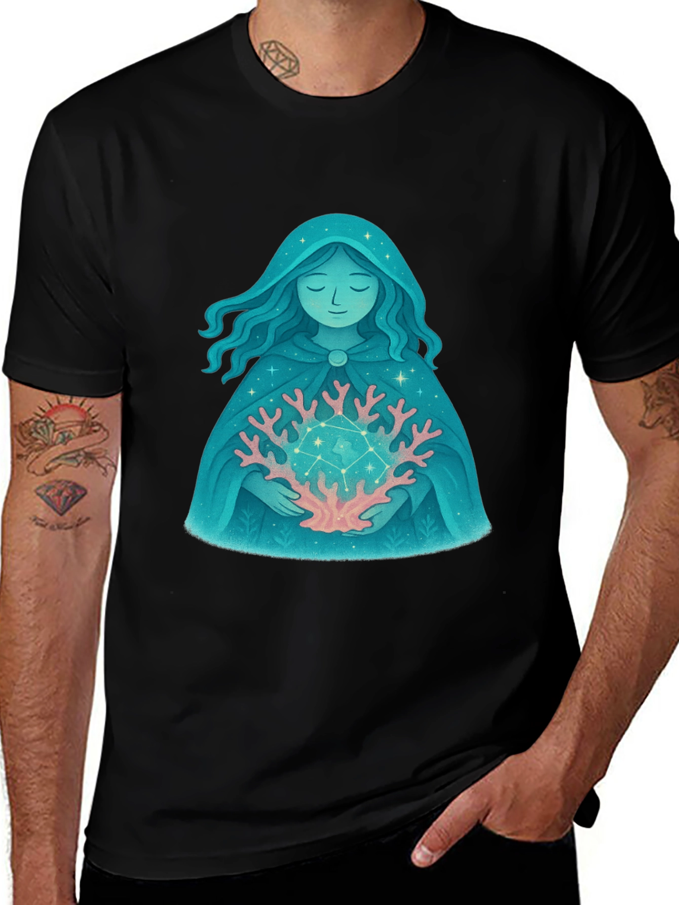 Celestial Sea Witch Graphic T-Shirt - Comfort Fit