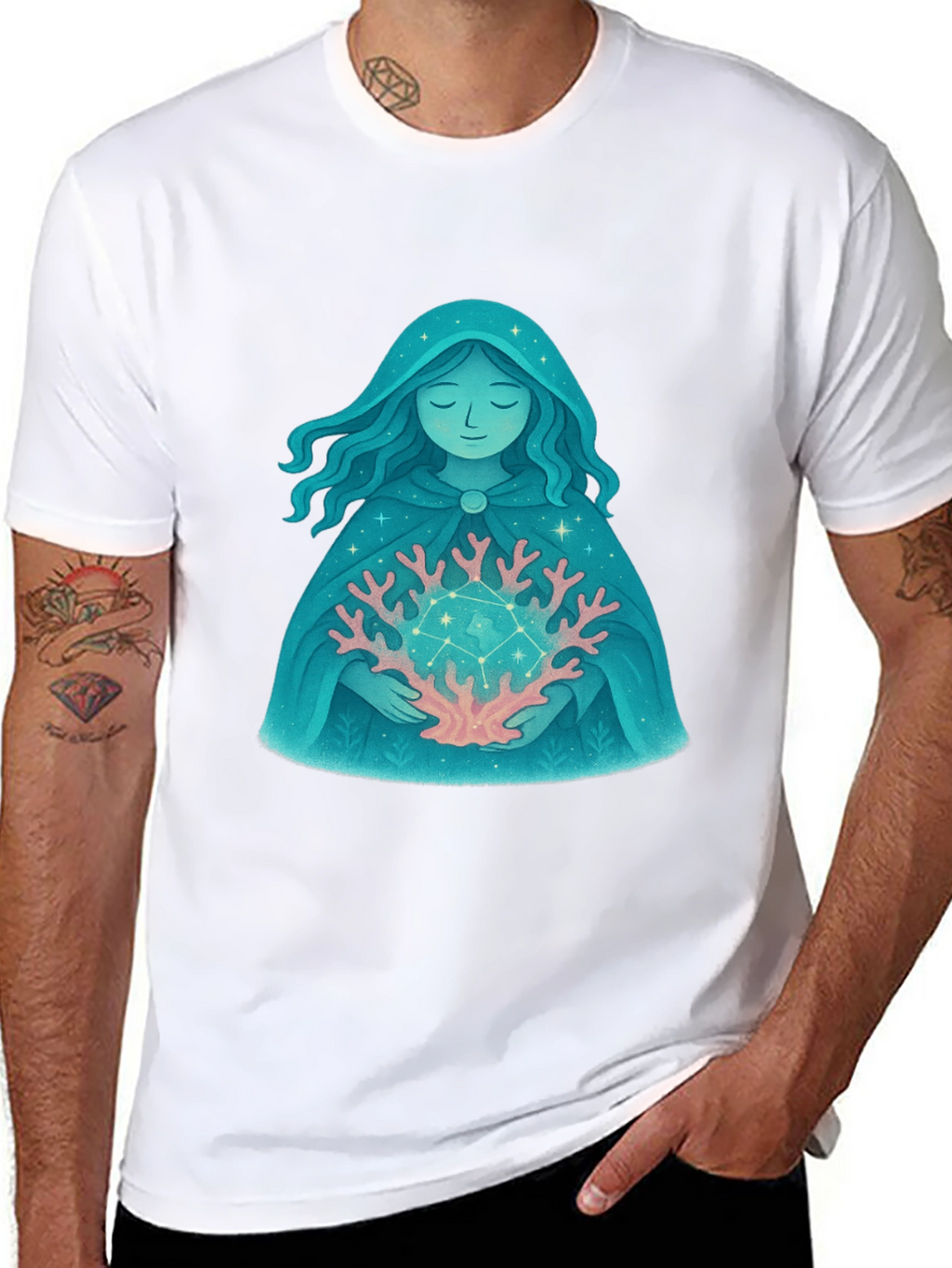 Celestial Sea Witch Graphic T-Shirt - Comfort Fit