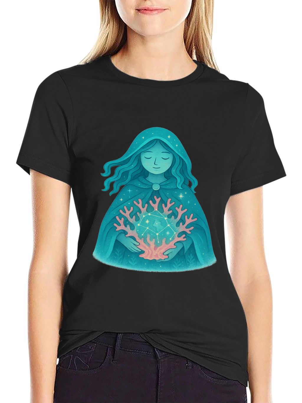 Celestial Sea Witch Graphic T-Shirt - Comfort Fit