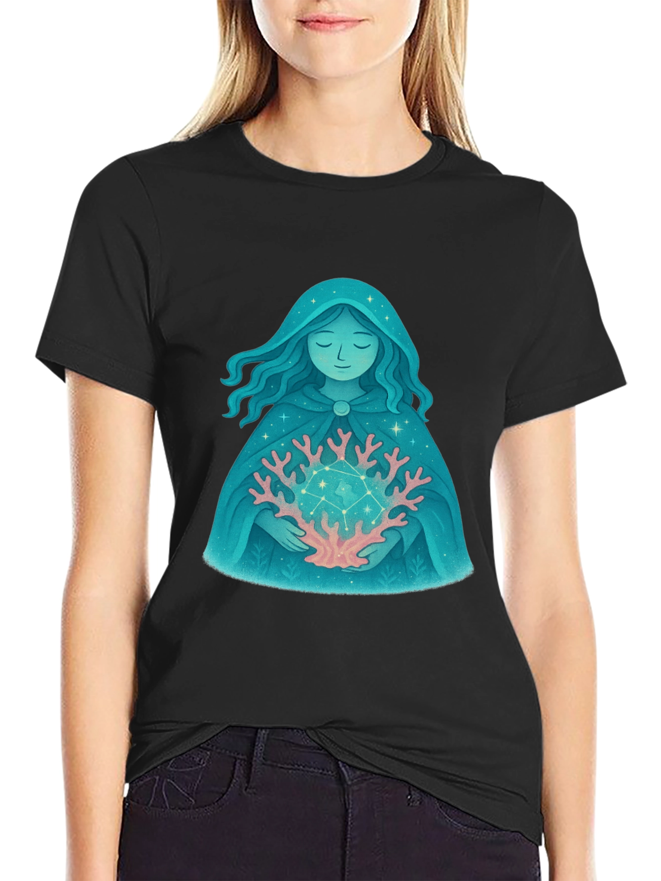 Celestial Sea Witch Graphic T-Shirt - Comfort Fit