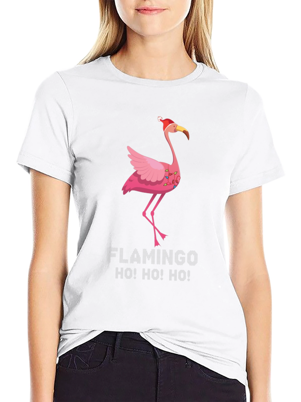 Festive Flamingo Christmas T-Shirt