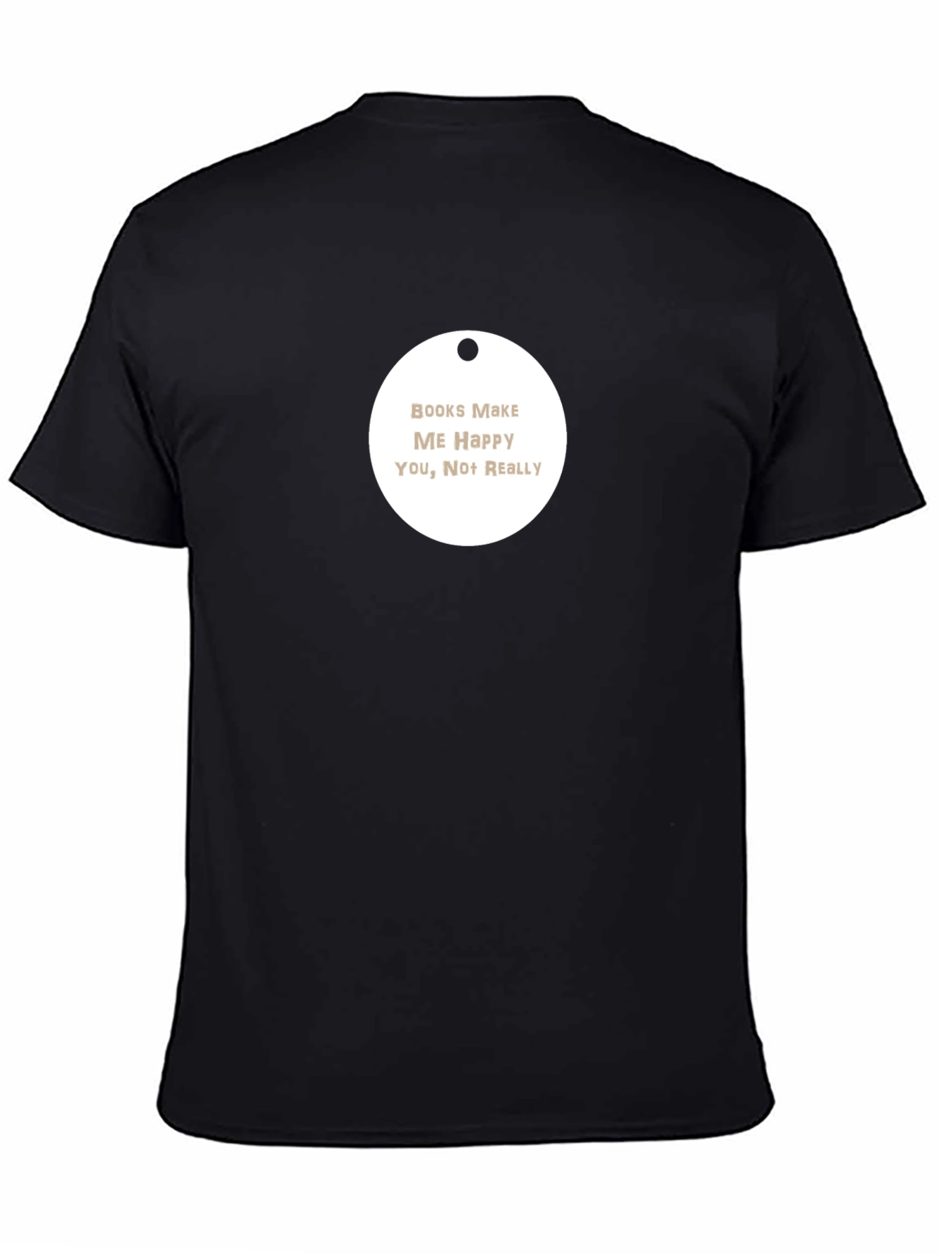 Books Make Me Happy Black T-Shirt