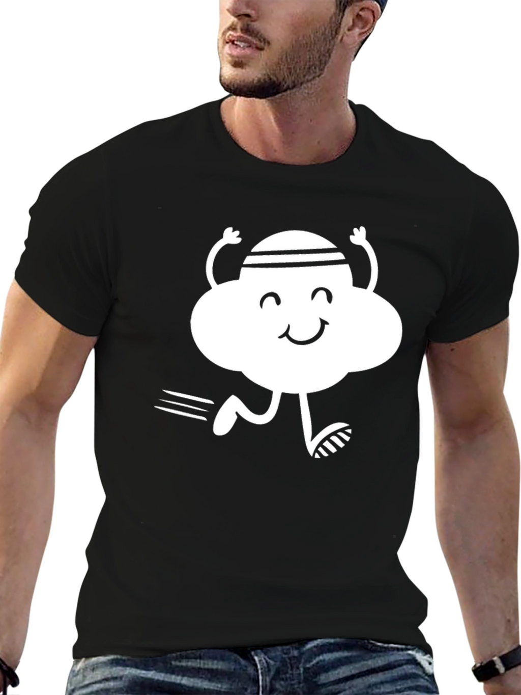 Running Cloud Graphic Tee - Black