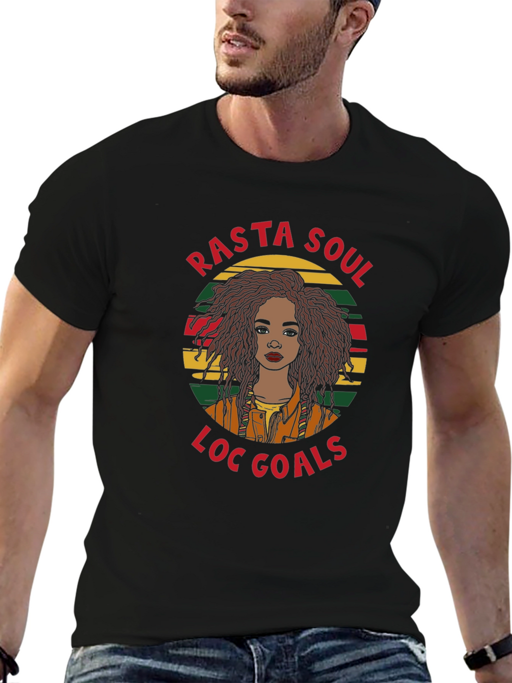 Rasta Soul Loc Goals Graphic T-Shirt