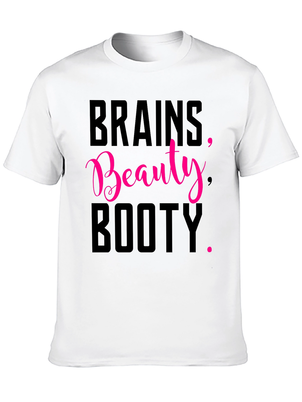 Brains Beauty Booty Tee - Black Graphic T-Shirt
