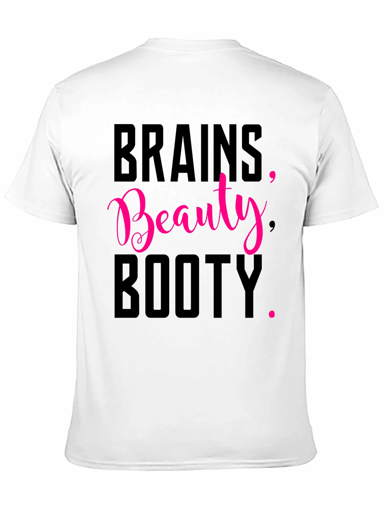 Brains Beauty Booty Tee - Black Graphic T-Shirt
