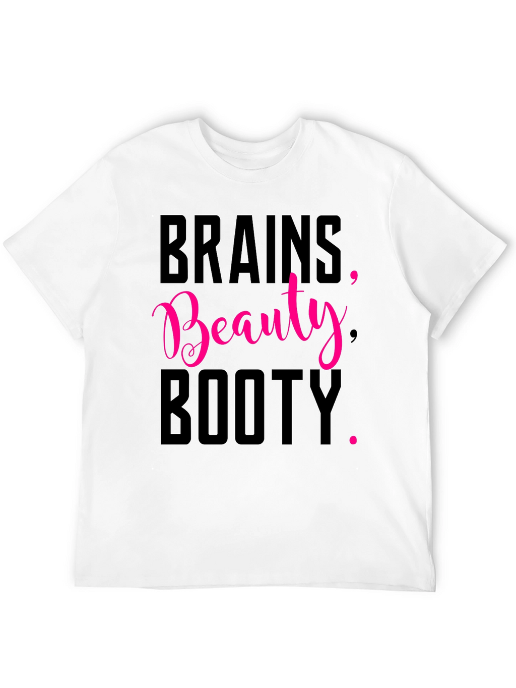 Brains Beauty Booty Tee - Black Graphic T-Shirt