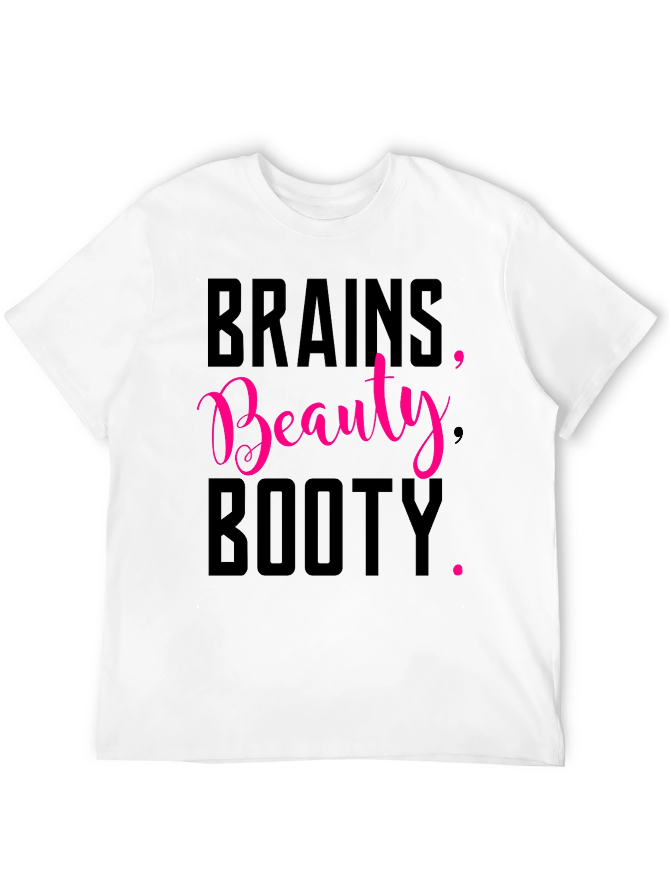 Brains Beauty Booty Tee - Black Graphic T-Shirt