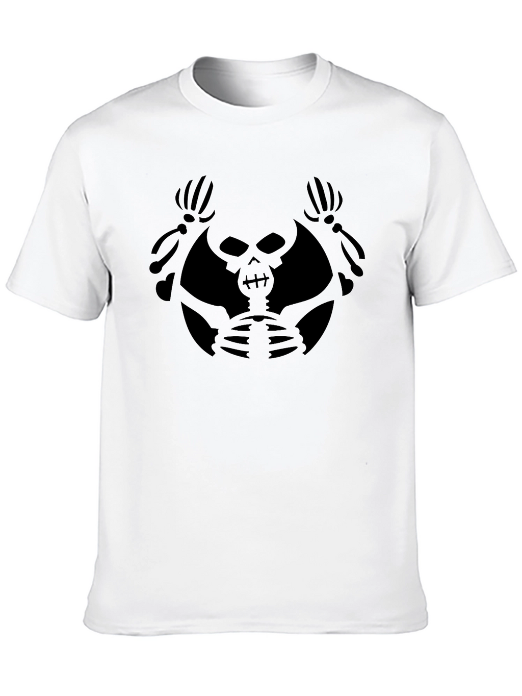Black Skull Graphic Tee - Mens Crew Neck