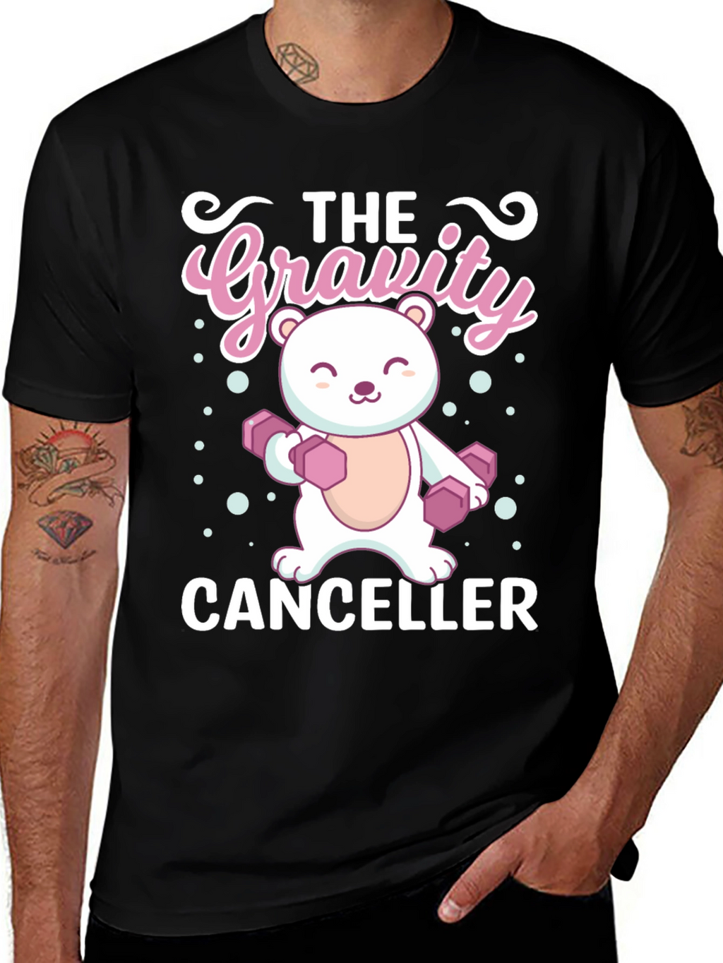Gravity Canceller Bear Lifting T-Shirt