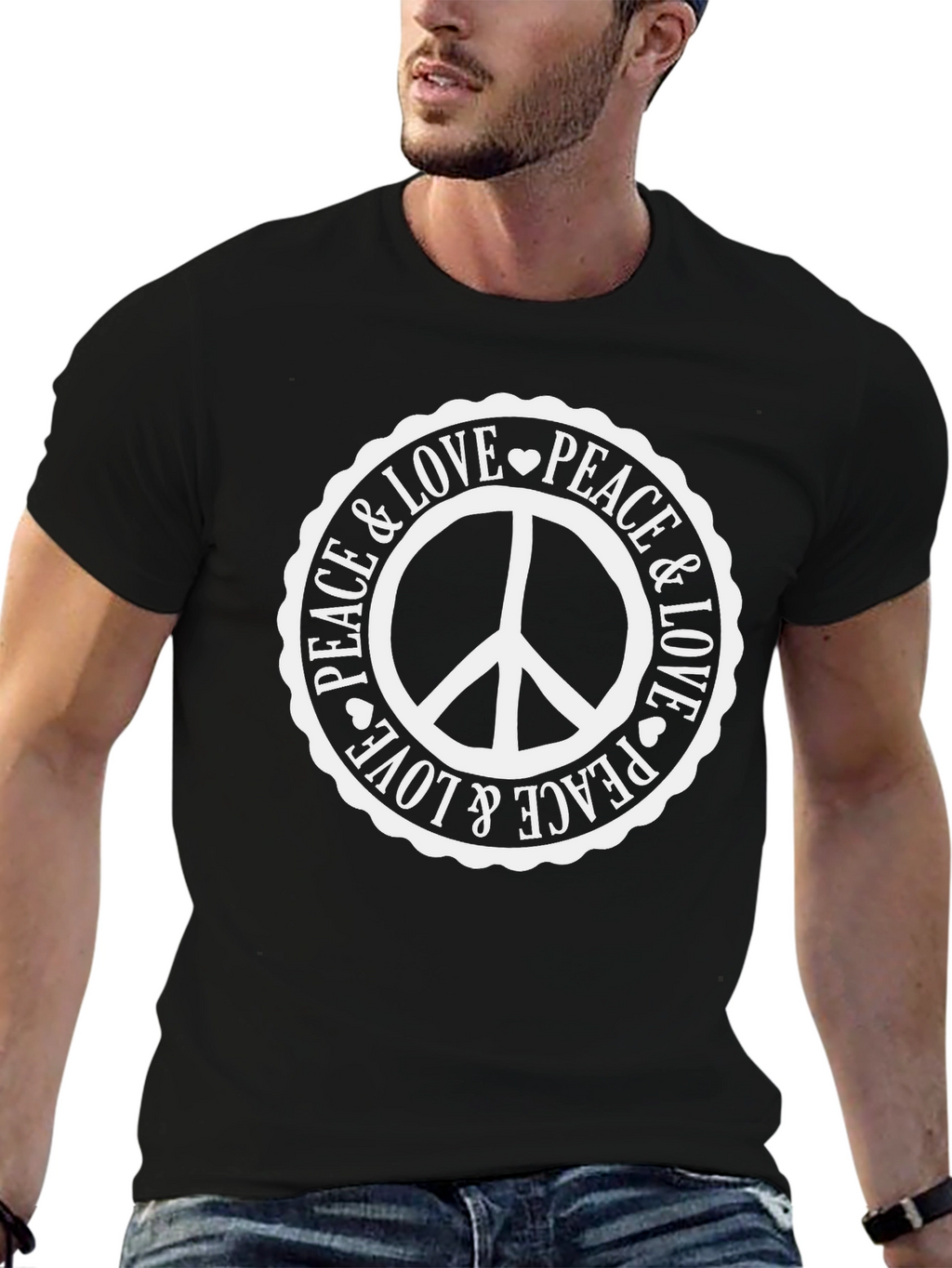 Peace & Love T-Shirt - Classic Graphic Tee