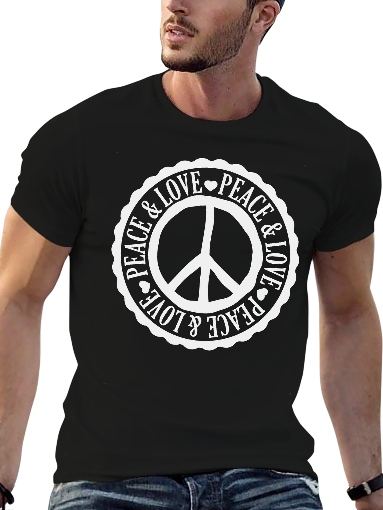 Peace & Love T-Shirt - Classic Graphic Tee