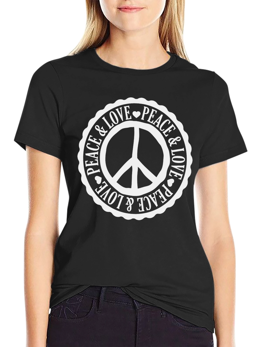 Peace & Love T-Shirt - Classic Graphic Tee