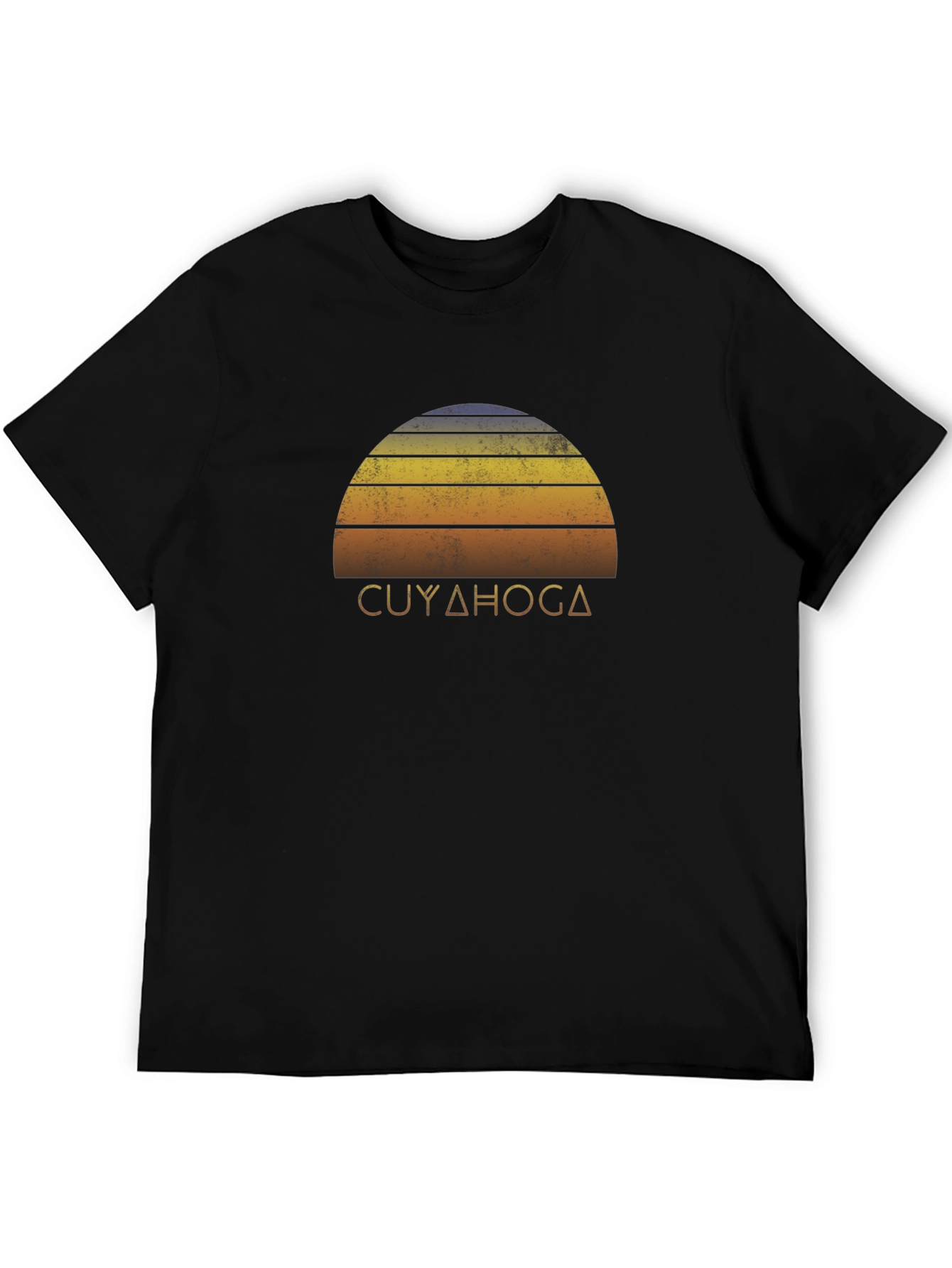 Cuyahoga Retro Sunset Graphic T-Shirt