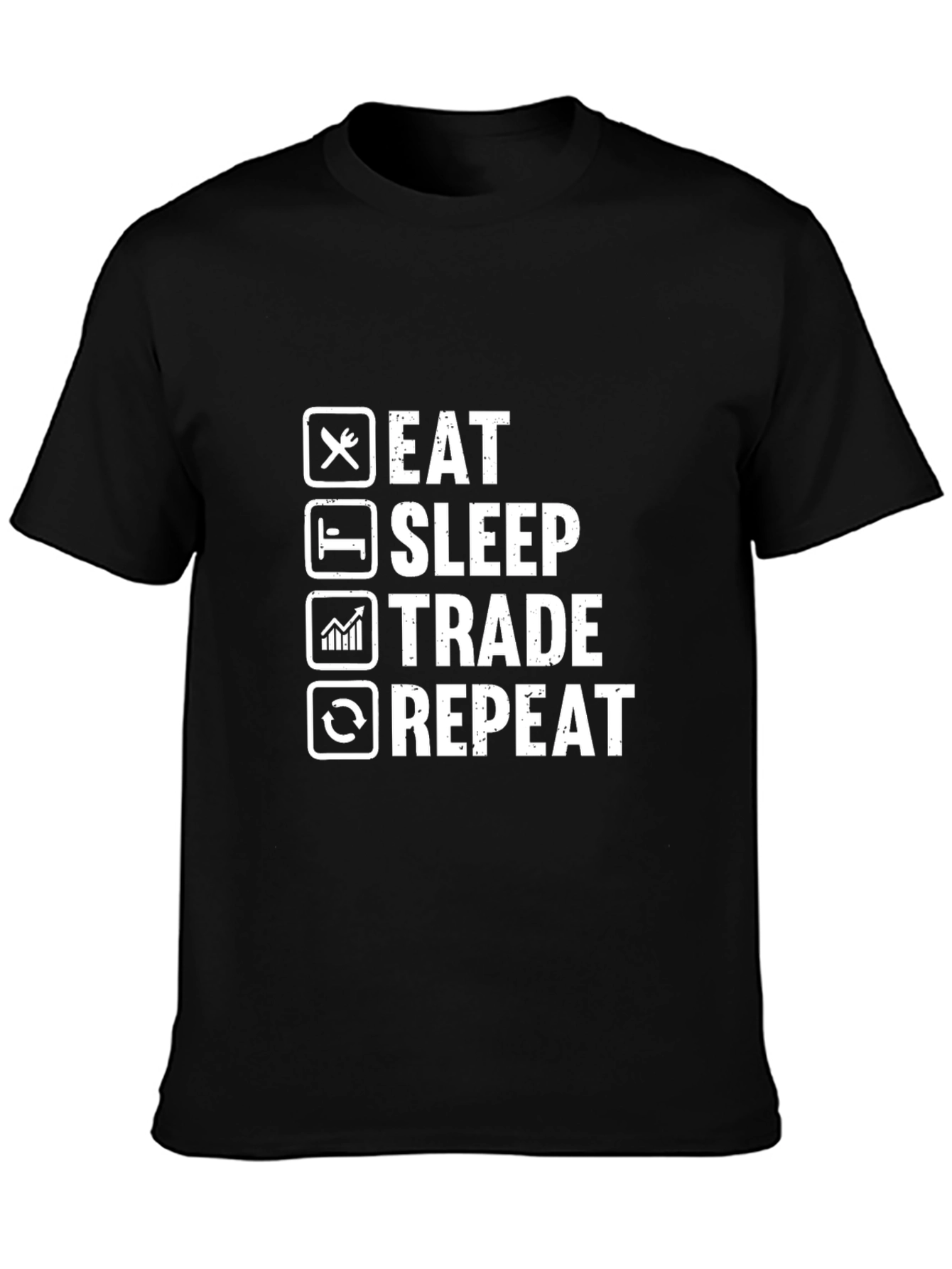 Eat Sleep Trade Repeat Graphic Tee