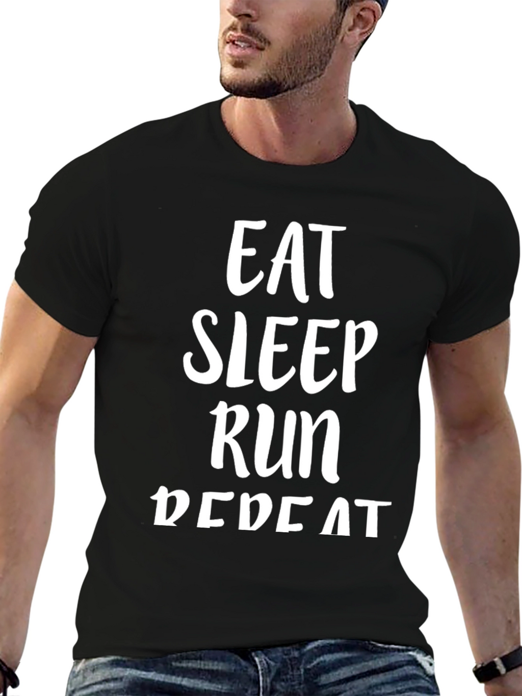 Eat Sleep Run Repeat Graphic T-Shirt
